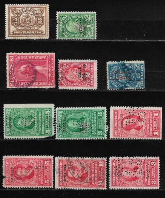 11 estampillas de impuestos internos de transferencia documental BOB de EE. UU. 8-609 Foto 1 de 4