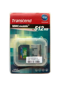 TARJETA MMC MOBILE 512 MEGABYTES TRANSCEND - Picture 1 of 1