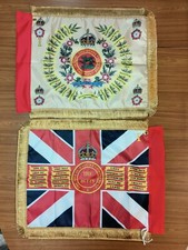 The Royal East Kent Regiment miniature 1st bn Regiment/Queen's colours flag.