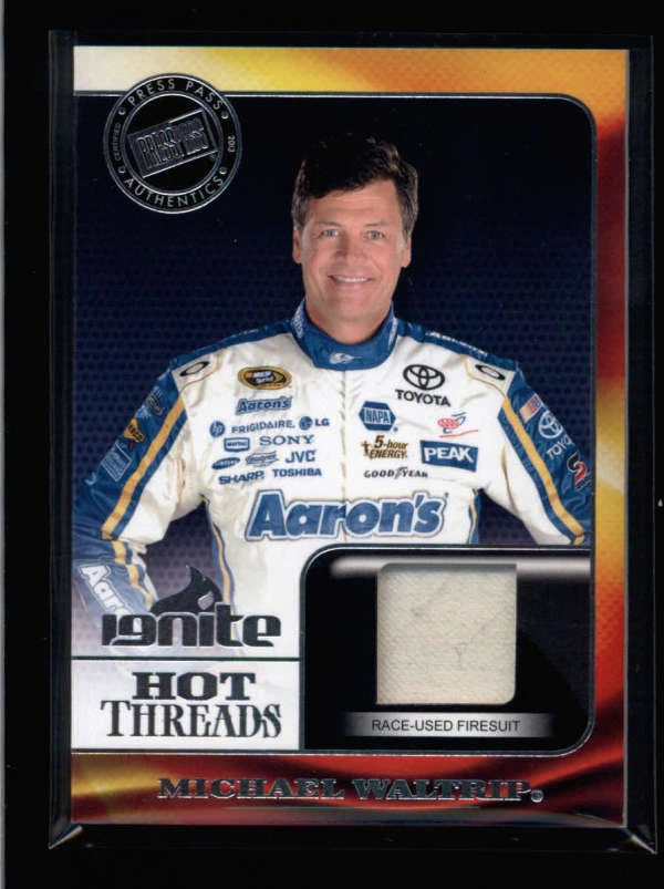 MICHAEL WALTRIP 2013 PRESS PASS IGNITE USED WORN FIRESUIT RELIC AX7889 - Image 1 of 1