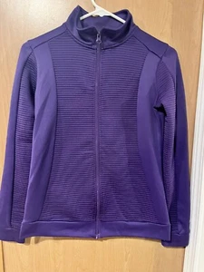 Purple Champion Zip Up Sweatshirt- Girls Size XL (14/16) Long Sleeve - Picture 1 of 5
