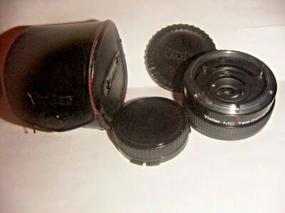 Vivitar MC Tele Converter 2X-4  FL-FD Lens with Cap and Case  Made in Japan - Image 1 of 4