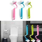 3pcs Plastic Toilet Under Rim Cleaning Brush S-Type Curved Bent Handle/For Home