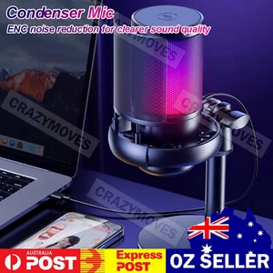 USB Microphone PC Microphone USB Condenser Recording Gaming Stand Desktop VIC - Picture 1 of 12