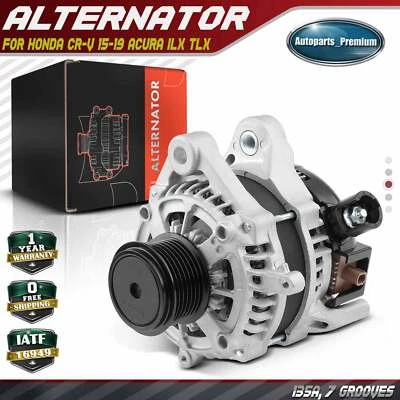 Генератор переменного тока для Honda CR-V 2015-2019 Acura ILX TLX 135A 12 В CW 7-канавочный шкив - Изображение 1 из 4