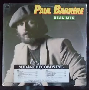 PAUL BARRÈRE, Real Lies PROMO USA New Sealed Old Stock LP Little Feat - Picture 1 of 2