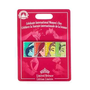 Disney International Womens Day 2022 Princess Pin LR Jasmine Mulan Belle Tiana - Picture 1 of 2
