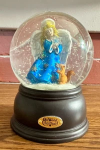 Old World Winter Angel w/Squirrel Snow Globe Lighted Christmas Snow Globe - Picture 1 of 7