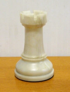 Vintage Cavalier Chess Set Replacement Piece White Rook 2 3/16" Tall    13 - Picture 1 of 3