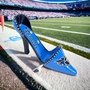 Zapato de vino de tacón alto de los Tennessee Titans con licencia oficial de la NFL - Imagen 1 de 15