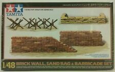1/48 scale model kit 32508, WW2 Brick walls, Sand bags  and barricade set.  