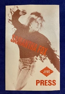 SAMANTHA FOX Press Backstage Pass Cloth - Picture 1 of 2