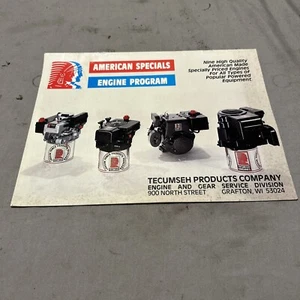 TECUMSEH AMERICAN SPECIALS ENGINE PROGRAM SPEC CATALOG/BROCHURE - Picture 1 of 3