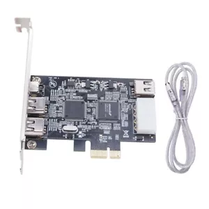 PCI-e 1X IEEE1394A 4Ports 3x6pin+4pin Capture Firewire Card For Win10/11 ti chip - Picture 1 of 7