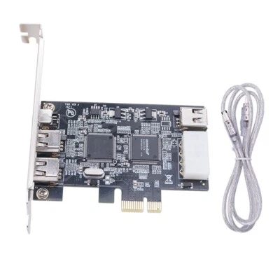 PCI-e 1X IEEE1394A 4Ports 3x6pin+4pin Capture Firewire Card For Win10/11 ti chip - Image 1 of 4