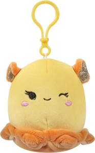 Squishmallows 3,5 Pouces Clip-On Peluche Jaune Dumbo Pieuvre (Bijan) - Picture 1 of 3