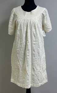 Nuevo con etiquetas Vestido recto Old Navy para mujer crema con ojales ajustados manga corta talla L regular 44,90 - Imagen 1 de 12