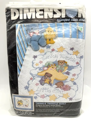Dimensions Nursery Baby Bears Stamped Cross Stitch Kit: Twinkle Twinkle Quilt - Image 1 of 3
