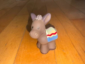Fisher Price Little People Nativity Replacement Donkey Red White Blue Figure - Picture 1 of 4
