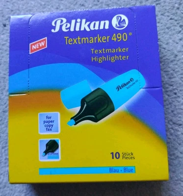 Textmarker 490 Pelikan 10 Stück Blau - Bild 1 von 2