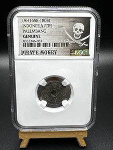 (AH1658-1805) Indonesia Pitis Palembang NGC Genuine PIRATE MONEY - Picture 1 of 4