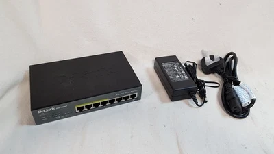 D-Link dgs-1008p 8 Port Gigabit Ethernet Switch with 4 Ports POE & PSU - Image 1 of 4