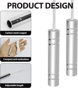 Bathroom Light Pull Cord Handle, 2 PCS Chrome Light Switch End Weight Extensi... - Picture 1 of 12