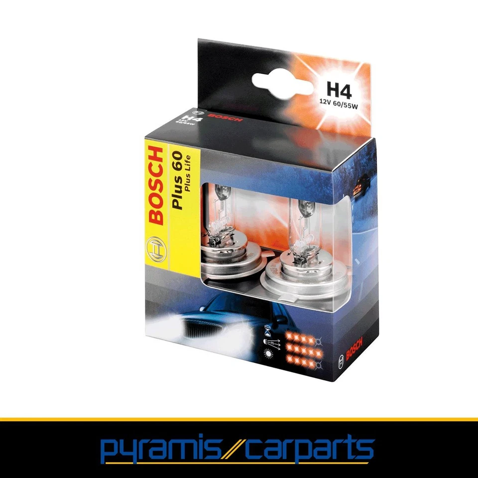 NEU 1x BOSCH Glühlampe H4 PLUS 60 PLUS LIFE Doppelbox 1987301070 (€39,95/SET) - Bild 1 von 1