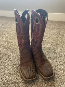 Herren Azulado Rot & Braun Durchgehend Cowboystiefel 8D - Bild 1 von 6