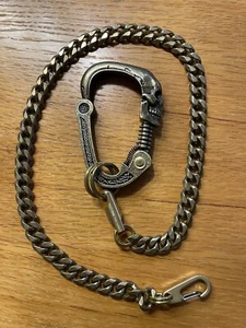 "Cadena billetera EDC de alta resistencia, mosquetón de aleación de metal, cadena de latón de eslabón ancho, 27""" - Imagen 1 de 17