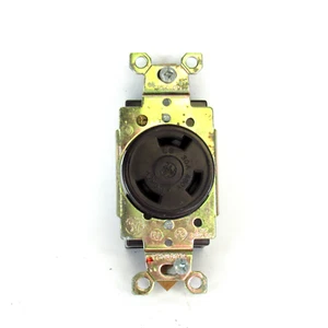 General Electric GL 0830 Single Locking Receptacle Brown 30A 480V AC 2pole 3wire - Picture 1 of 1