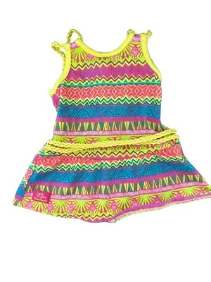 American Girl Doll Dress, Lea Clark Outfit Pink Yellow Blue For 18" Dolls - Image 1 of 4