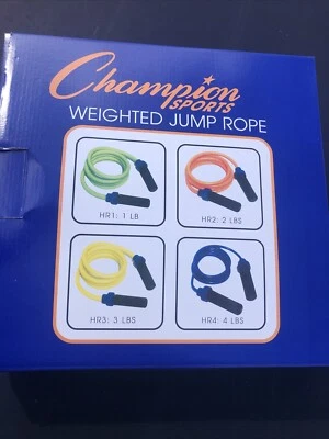 Cuerda de Saltar Pesada 4 Lb Azul Asas Acolchadas Fácil de Usar Entrenamiento Cardio Nuevo Foto 1 de 3