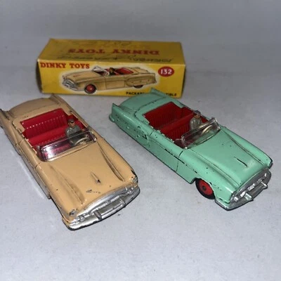 Vintage Dinky 132 Packard Convertible X 2 And 1 Box - Image 1 of 4