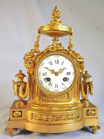 19c French Ormolu/Gilt Bronze Clock "S. Marti" Cover