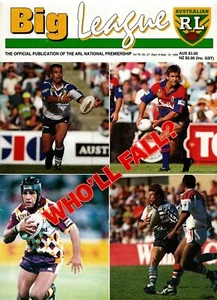 BIG LEAGUE September 1995- Brisbane vs Sydney Bulldogs-Perfect Condition -AS NEW - Bild 1 von 3