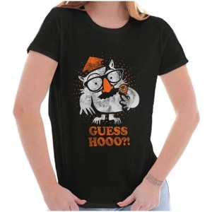Tootsie Roll Pop Mr Owl Halloween Guess Hoo Womens Top Junior Graphic Tee - Picture 1 of 7