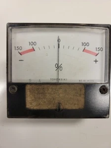 Toyo Keiki NH-124A -150/0/150 % Percent Override Gage Meter Mori SL-4 Takeoff - Picture 1 of 3