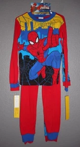 MARVEL Ultimate Spiderman Pajamas 4 PC Kids Boys 2 COTTON SLEEPWEAR SETS NWT! - Picture 1 of 5