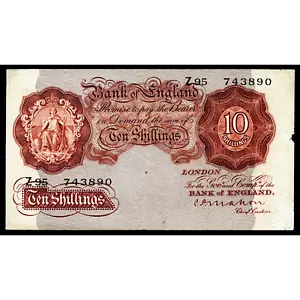 ENGLAND P.362.a B210 1928-1929 Mahon 10s NEF - Picture 1 of 3