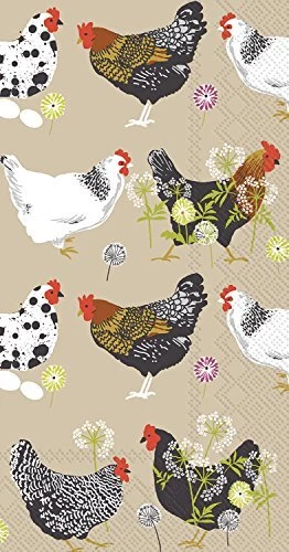 Boston International - Paper Guest Towel - Spatter Hens - Image 1 of 1