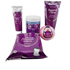 Körperpeeling, Bodylotion, Handcreme, Make-up Tücher Geschenkset Groovi Beauty 5 Teile - Bild 1 von 6