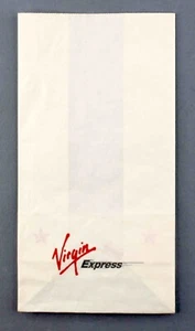 VIRGIN EXPRESS VINTAGE AIRLINE AIR SICK BARF MOTION WASTE BELGIEN - Bild 1 von 2