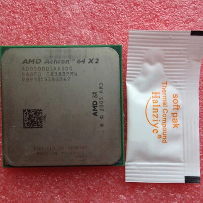 AMD Athlon 64 X2 5000+1000 MHz 2.6 GHz Socket AM2 CPU Processors 100% Work  - Image 1 of 2