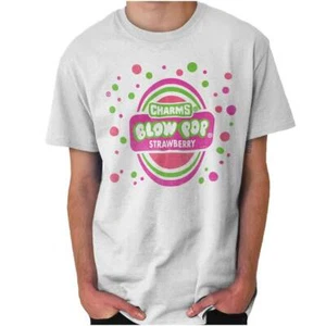 Charms Blow Pop Strawberry Lollipop Costume Womens or Mens Crewneck T Shirt Tee - Picture 1 of 8