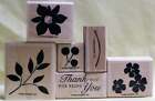 Stamp In' Up!- Best Blossoms 6 Stamp Set Rubber Stamps Craft Tools Scrapbooking