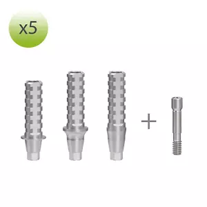 x 5 Titanium Temporary Abutment for Crown for Bridge Neodent GM compatible - Picture 1 of 1