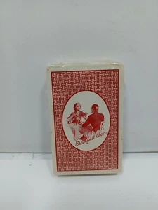 Vintage Spielkarte FRÜHSTÜCK JUBEL roter Hintergrund aus Pittsburgh PA NOS - Bild 1 von 6
