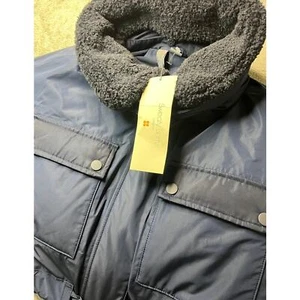 Sweaty Betty Women's Alps Ski Jacket Waterproof Duck Down-Navy- SZ Medium NWT - Bild 1 von 14
