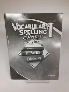 Abeka Vocabulary, Spelling, Poetry I Quiz Key 7th Gr 6th Ed 246042 New - Foto 1 di 3